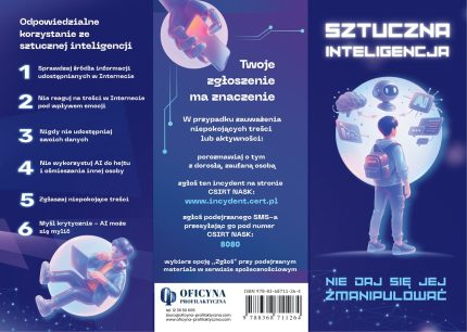 Broszura: Sztuczna Inteligencja, nie daj się jej zmanipulować (młodzież)